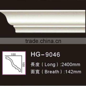 high-quality factory price simple European style PU plain cornices mouldings materials for building decoration