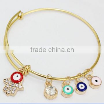 golden eye Bracelets Adjustable Links Chain Hollow Pendant Charm Jewelry Women's Bracelets Bangle