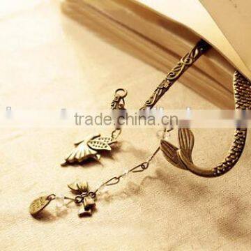 2016 IN STOCK Wholesale Retro Beaded Bow Butterfly Knot Mermaid Carved Personalized Retro Metal Bookmarks Quality Choice photo-2