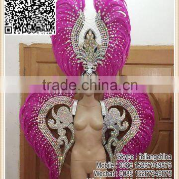 Colorful Diamond Samba Carnival Costume For Beautiful Sensual Women