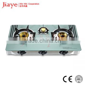 Table Gas hob with 7mm Tempered glass/ 3 brass burner Gas stove