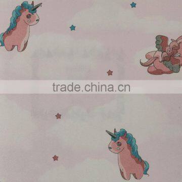 K5521 horse cloud cartoon wallpaper for kids room