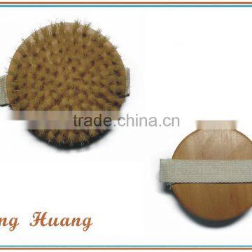 Promotional round boar bristle bath brush