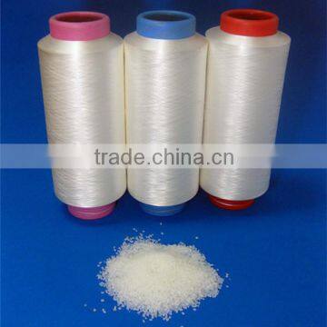 polyester 150 raw silk fiber low temperature cationic polyester dty and fdy