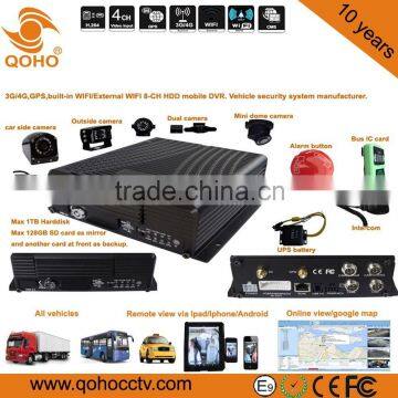 Vehicle 4G Mobile DVR 2TB HDD/SSD With UPS, Alarm Button,4ch Mobile Dvr