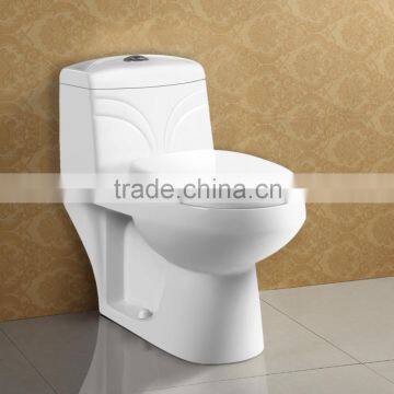 White Glazed One Piece Ceramic 100mm 200mm 300mm S TrapToilet