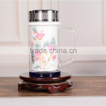 Hot Sellinging Custom Ceramic cup - beautiful flower