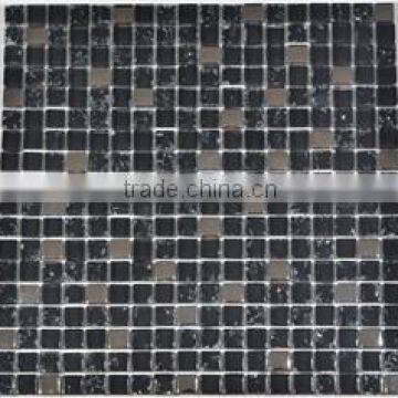 Silver and Black Mirror Stainless Steel Super Strip Metal Mosaic Tile