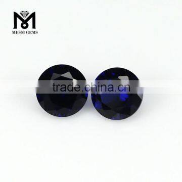 Hot Sale Factory Price Round Diamond Cut Blue Crystal Nano Gemstone