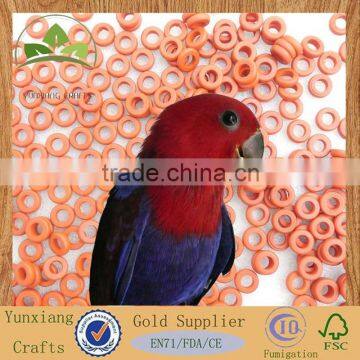 parrot talking bird toys red mini wooden rings birds trainning rings