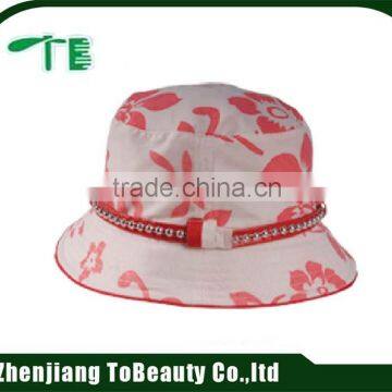 custom bucket hats wholesale/100% cotton red bucket hat