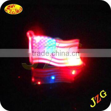 2016 China Factory Led Flag Pin Independence Day Decoration Flashing Flag