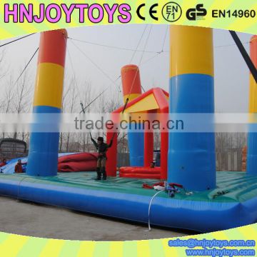 Adults&kids human slingshot,inflatable bungee jump for sale