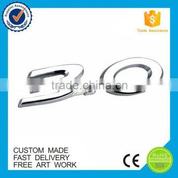 Wholesale car body decoration chrome plastic badge custom ABS car emblem