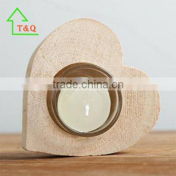 2016 Unique Handmade Wooden Glass Votive Candle Holder/heart/star/tree Candle Holder