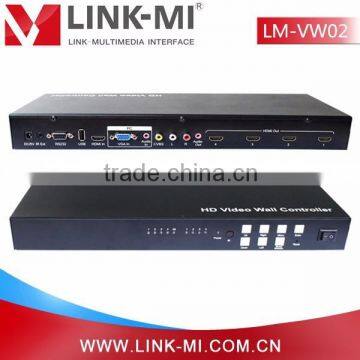 LINK-MI LM-VW02 1in4out (USB/VGA/AV/HDMI) to HDMI 1X4 Converter Splitter/matrix HDMI 2x2 3x3 LED Video Wall Controller photo-5