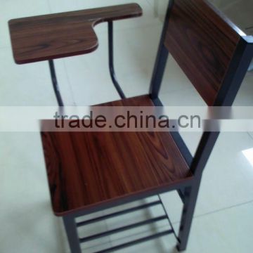 school furniture student chair with armrest writing pad/board