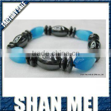 factory directly wholesale crystal and hematite beads bracelet for men