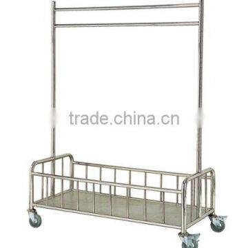 Stainless Steel Liner Hanging Trolley c/w Bottom Basket Compartment