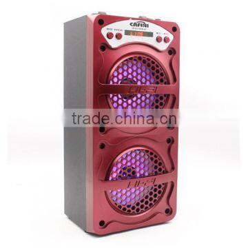 Popular Vertical Boombox, Hot Sale USB SD TF Bluetooth Speaker, X-BASS Wooden Speaker photo-2