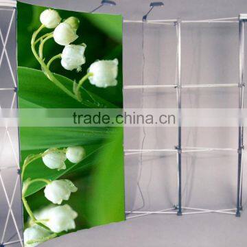 Folding Straight or curved aluminum pop up display stand 3*3/3*4