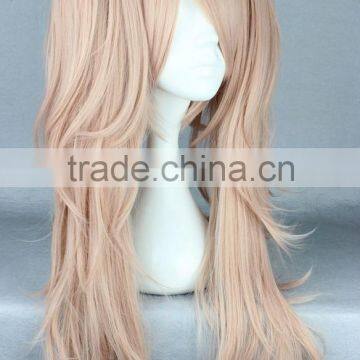 Cartoon Long Kinky Pink Wig Two Ponytials Wig N377