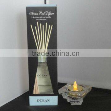 3.6oz/100ml 8 Rattan Sticks inside Ocean Aroma Reed Diffuser