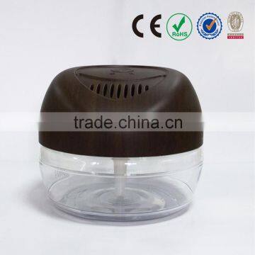 wooden surface air purifier with LED lights