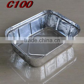 Foshan Aluminum Foil Takeout Container Factory With Lids C100