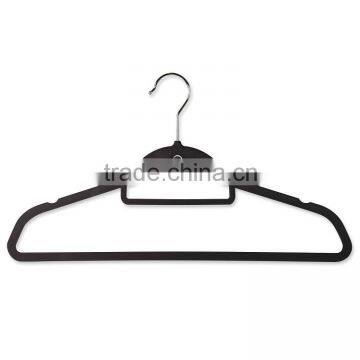 Flocked Suit Hanger With Tie Bar and Cascading Hook photo-2