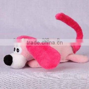 Animated rolling and laughing cute mini dog, light control stuffed animal plush toy