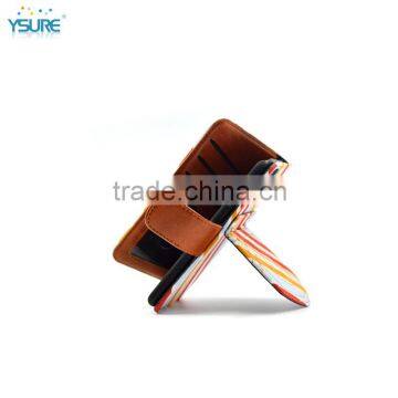2015 Best Design Hot Sale Lovely Stripe Pattern Denim Leather Case For Lenovo S8 With Special Stand Back up