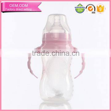 Manufacturer free sample BPA free plastic baby milk bottle in bulk