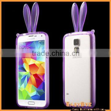 Cute Rabbit Shaped TPU Bumper Frame Shell for Samsung Galaxy S5 G900 i9600