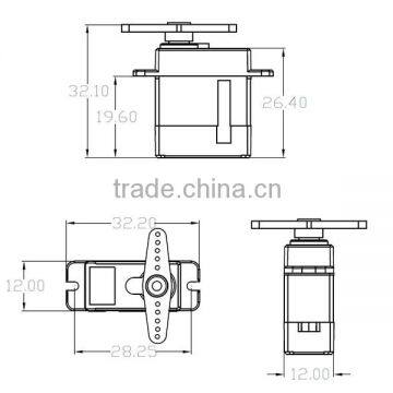 K-power DMC810 2kg 180 Degree Titanium Gear Metal Servo photo-4