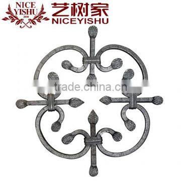 Custom Main Gate Designs Metal Fence End Cap Wrought Iron Fence Parts photo-5