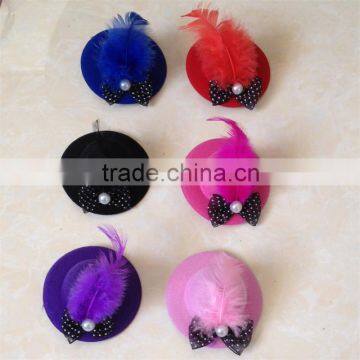 High Quality Fashion Cute Baby Girl 5cm Mini Top Hat Hair Clip photo-2