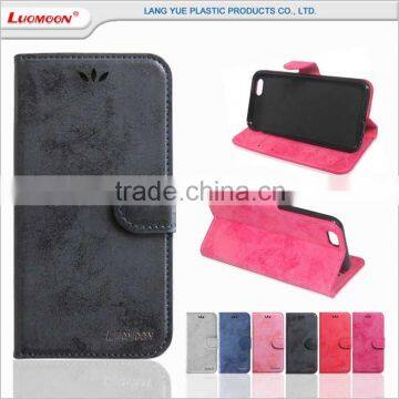 Leonardo da Vinci series synthetic nubuck leather phone case wallet for iphone 4 5 6 7 S C se plus