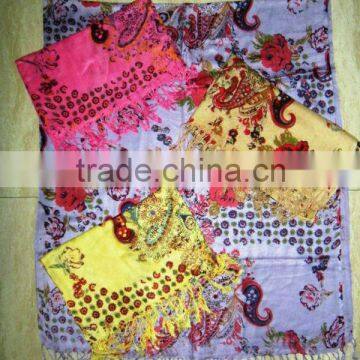 Viscose Flower Print Shawls 2013