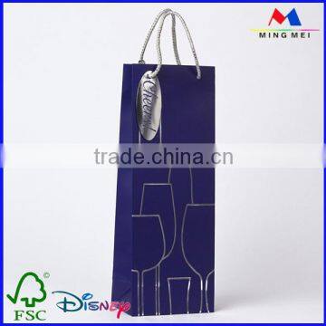 Cheap single paper wine bag for wine bottle