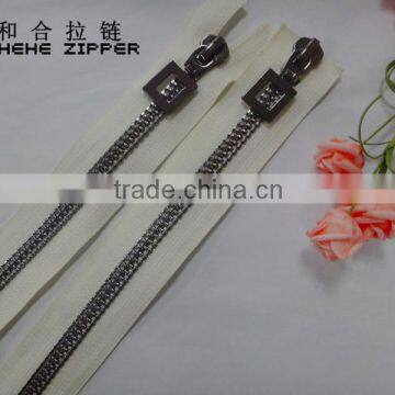 10#intensified Zipper, Two Way Open End, Shiny Black Nickel Teeth photo-2