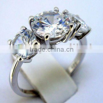 cz silver ring QCR035