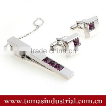 Guangzhou promotional and fancy custom metal cufflinks and tie clip