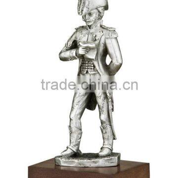 die cast pewter alloy French history realistic sculpture