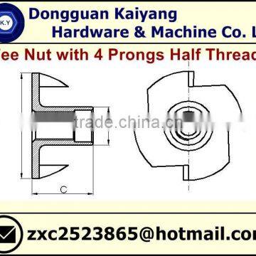 Din 1624 Carbon Steel Pronged Tee Nut photo-2