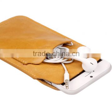 Wholesale rfid phone bag real leather case with card holder