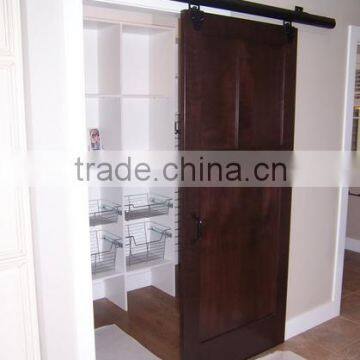 wooden sliding barn door solid wood wlanut color