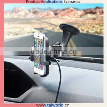 2 Port USB Car Wireless Mobile Charger Dash-mounted Holders photo-2