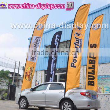 Fiberglass pole polyester fabric flag outdoor wholesale custom teardrop flag for advertising