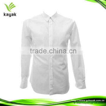 Men's stylish casual dress shirts white collar